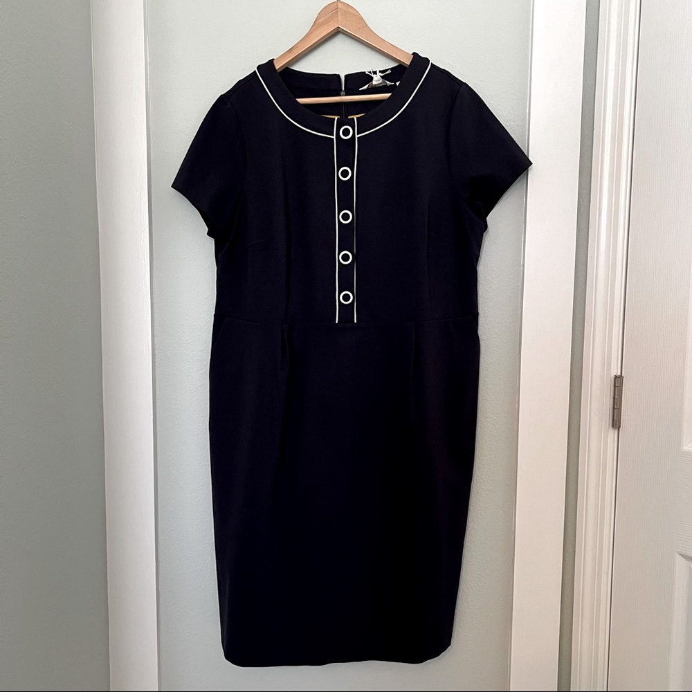 Boden Gracie Ponte Dress In Navy